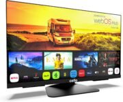 Cello CS24WS01T 24′ Smart Camping Travel TV, 12 Voltios, Triple Sintonizador, Bluetooth, Disney+, Netflix, Apple TV+, Prime, Video Paramount+, Caravanas Barcos HGVS, Fabricado en Europa