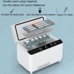 Mini refrigerador de insulina portátil USB – Bolsa de viaje de gran capacidad de doble capa para enfriar medicamentos
