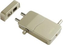 ARREGUI CI10D-AL Cerradura de Seguridad Invisible para Puerta con Alarma Sonora | 4 controles remotos | Antirrobo, Anti-Smash | Cerradura Electrónica | Cerradura interior inalámbrica | Oro
