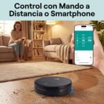 SereneLife Robot Aspirador y Trapeador Automático Inteligente, Control por App, 3 Modos de Limpieza, Autocarga, Succión de 700Pa, Ideal para Pelos de Mascotas, Alfombras y Pisos Duros