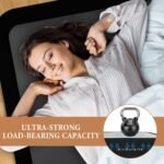 Colchón de aire tamaño Queen con bomba integrada, 18 pulgadas de altura, capacidad de 1200 libras, cama de aire recargable USB-C, para uso en interiores y exteriores, color negro
