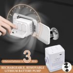 Colchón de aire tamaño Queen con bomba integrada, 18 pulgadas de altura, capacidad de 1200 libras, cama de aire recargable USB-C, para uso en interiores y exteriores, color negro