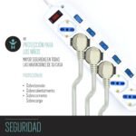 Ewent Regleta 6 Tomas con 6 Interruptores Iluminados Independientes e Interruptor General, con Protección contra Sobretensiones, 3500W, Cable 3m