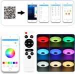 Lámpara de Techo LED 36W con Altavoz Bluetooth, Plafón LED RGB Ø30cm Regulable con Mando a Distancia y APP, Plafón LED Musical para Dormitorios, Habitaciones Infantiles, Salones