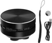 Yunseity Altavoz Bluetooth, Altavoz de conducción ósea, Altavoz de Ducha estéreo Bluetooth, Resistente al Agua, Compatible con Radio FM, para Viajes, Camping, Ducha (Negro)