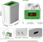 Sistema de riego automático, 12 kits de riego por goteo mejorados para plantas de interior, pantalla LED y dispositivos de riego recargables USB para plantas en macetas