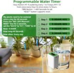 Sistema de riego automático, 12 kits de riego por goteo mejorados para plantas de interior, pantalla LED y dispositivos de riego recargables USB para plantas en macetas