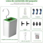Sistema de riego automático, 12 kits de riego por goteo mejorados para plantas de interior, pantalla LED y dispositivos de riego recargables USB para plantas en macetas