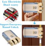 Cerradura de control remoto inalámbrico Seguridad invisible Entrada de puerta sin llave Cerradura inteligente Metal de aleación de zinc con sistema de seguridad de 2/4 llaves remotas
