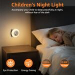 Aigostar Luz Nocturna con Enchufe y Toma de Corriente, Luz Nocturna de 3 Colores con Sensor de Luz y Control Táctil, Luz Nocturna Infantil para Dormitorio, Pasillo, Cocina