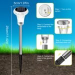 Luces solares para jardín al aire libre, 12 piezas LED lámpara de camino, luz cálida 3000 K, impermeable IP65, luces LED solares para patio, caminos, terraza, piso, entrada, césped, carril