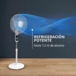 Rowenta Turbo Silence Ventilador de Pie, Sólo 35dB (A) Modo Nocturno Silencioso Ahorro de Energía 12 Velocidades, Pantalla LED Digital, Temporizador, Mando a Distancia, Blanco, VU5650