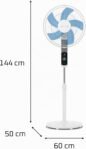 Rowenta Turbo Silence Ventilador de Pie, Sólo 35dB (A) Modo Nocturno Silencioso Ahorro de Energía 12 Velocidades, Pantalla LED Digital, Temporizador, Mando a Distancia, Blanco, VU5650