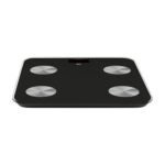 JATA HOGAR HBAS1155 – Báscula Inteligente Digital Bluetooth con App OkOK, Análisis Corporal (Grasa, IMC, Agua, Masa Muscular), 180 kg, 15 Usuarios, Temperit Crystal