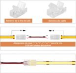Tira LED COB Blanca, Kit de Tira de Luz Debajo del Gabinete con Control Remoto RF para Vitrina, Cocina, Escritorio, Estante, Gabinete, Incluye Adaptador de 24 V (Blanco Cálido, 5 Metros)