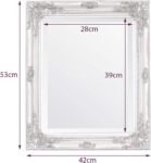 Select Mirrors Ródano Espejo de estilo barroco antiguo Estilo francés vintage 42 cm x 53 cm Decoración elegante para el hogar Oro antiguo 42 cm x 53 cm