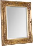 Select Mirrors Ródano Espejo de estilo barroco antiguo Estilo francés vintage 42 cm x 53 cm Decoración elegante para el hogar Oro antiguo 42 cm x 53 cm