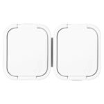 Enchufe Schuko Doble Pared 2x2P+T Enchufe de Superficie IP54 Resistente a Salpicaduras con Tapa – Ideal para Garajes, Talleres, Sótanos o Exteriores (Blanco)