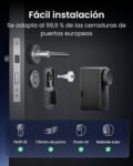 SwitchBot WiFi Pro Smart Lock con batería recargable, Matter Over WiFi, cerradura electrónica, instalación rápida en cerraduras existentes, compatible con Apple Home, Alexa, Google Home