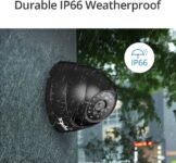 SANNCE 1080P 4-en-1 IP66 Cámara de seguridad CCTV AHD/TVI/CVI/CVBS Cámara de vigilancia Robusta Analógica Negra 2MP Interior/Exterior 100 pies Visión nocturna