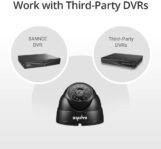 SANNCE 1080P 4-en-1 IP66 Cámara de seguridad CCTV AHD/TVI/CVI/CVBS Cámara de vigilancia Robusta Analógica Negra 2MP Interior/Exterior 100 pies Visión nocturna