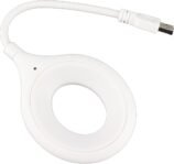 Lámpara de Escritorio Inteligente Controlada por Voz LED Luz Nocturna de Brillo Ajustable para Dormitorio, Blanco+naranja