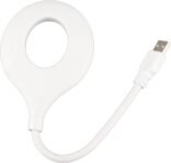 Lámpara de Escritorio Inteligente Controlada por Voz LED Luz Nocturna de Brillo Ajustable para Dormitorio, Blanco+naranja