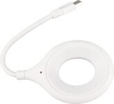 Lámpara de Escritorio Inteligente Controlada por Voz LED Luz Nocturna de Brillo Ajustable para Dormitorio, Blanco+naranja