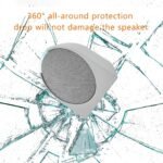 Compatible con Amazon Echo Pop (versión 2023), cubierta protectora de silicona gruesa, la base es más estable, protección de 360° y un ajuste perfecto con la carcasa del altavoz (blanco)