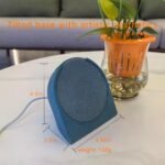 Compatible con Amazon Echo Pop (versión 2023), cubierta protectora de silicona gruesa, la base es más estable, protección de 360° y un ajuste perfecto con la carcasa del altavoz (blanco)