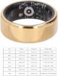 Vikye Health Tracker con anillo inteligente, anillos de salud portátiles con seguimiento del sueño, anillos de seguimiento de actividad física para mujeres y hombres, con (dorado)