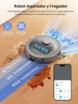 Lefant M2 Pro Robot Aspirador y Fregona con Autovaciante, 6000Pa, Autovaciante 90 Días, 140min, Mapeo Multinivel, Navegación dToF, Obstáculos 190° PSD, 5G WiFi/App/Alexa, Gris