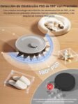 Lefant M2 Pro Robot Aspirador y Fregona con Autovaciante, 6000Pa, Autovaciante 90 Días, 140min, Mapeo Multinivel, Navegación dToF, Obstáculos 190° PSD, 5G WiFi/App/Alexa, Gris