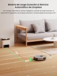 Lefant M2 Pro Robot Aspirador y Fregona con Autovaciante, 6000Pa, Autovaciante 90 Días, 140min, Mapeo Multinivel, Navegación dToF, Obstáculos 190° PSD, 5G WiFi/App/Alexa, Gris