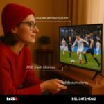 Televisor 24″ BSL-24T2HDV2 Televisor LED HD 1366×768 | 60Hz | USB | DVBT2 HD H.265 | DVB-S2 | | HDMI