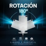 Proyector Portátil Compatible con 4k con Trípode Incluido, App Integrada, Ratón, Cable HDMI y Mando – Mini Proyector Portátil con Decodificación Full HD 1080P Auto Enfoque y Cine en Casa