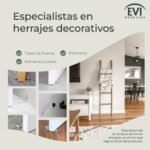 EVI Herrajes | Tope de puerta adhesivo | Colocación en la pared | Ø35x18mm | Latón con acabado rústico – Caucho negro | Antigolpes para Manijas | Diseño y Funcional| Mod. I-254/35-RU