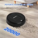 Robot Aspirador,Robot Aspirador fregador 3 en 1,autonomía de 150 Minutos,Ideal para pelos de Animales y Suelos Duros-Blanco –