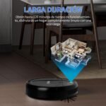 Robot Aspirador,Robot Aspirador fregador 3 en 1,autonomía de 150 Minutos,Ideal para pelos de Animales y Suelos Duros-Blanco –
