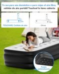 Colchón hinchable 97 x 196 x 47 cm, con bomba integrada, cama hinchable, colchón para viaje, hogar