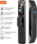 Cerradura Inteligente con Video y Cámara, Cerradura de Puerta Inteligente con Reconocimiento Facial 3D, WiFi Incorporado, Timbre con Video, Control de Aplicaciones, Admite 8 Idiomas