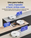 Redkey D8 Robot Aspirador y Fregona, Robot Aspirador 25000Pa con Base, Autovaciante 4L, Antienredos, Navegación LiDAR, Ideal para Alfombras y Pelos de Mascotas, Voz y Aplicación