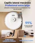 Redkey D8 Robot Aspirador y Fregona, Robot Aspirador 25000Pa con Base, Autovaciante 4L, Antienredos, Navegación LiDAR, Ideal para Alfombras y Pelos de Mascotas, Voz y Aplicación