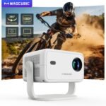 Mini Proyector Magcubic, 400 ANSI, Resolución Nativa 1080P, Soporte 4K, Rotación 180°, WiFi 6 y Bluetooth 5.2, Corrección Trapezoidal Automática