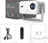 Mini Proyector Magcubic, 400 ANSI, Resolución Nativa 1080P, Soporte 4K, Rotación 180°, WiFi 6 y Bluetooth 5.2, Corrección Trapezoidal Automática