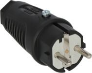 Brennenstuhl Enchufe de goma con contacto a tierra 230V/16A (IP54, apto para uso en exteriores, bueno para conectar un cable de extensión o reparar un cable dañado)