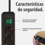 Brennenstuhl Regleta Eco-Line 10 tomas (regleta con mayor protección de contacto, interruptor y cable de 3 m) Negro | Regleta con mayor protección táctil, interruptor y cable de 3 m, negro