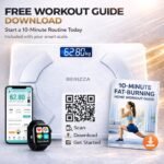 Báscula de Baño, Bluetooth Inteligente con App, Báscula Digital con Análisis Corporal, Peso, Grasa, IMC, Masa Muscular, Alta Precisión, Compatible iOS y Android + Guía de Ejercicios