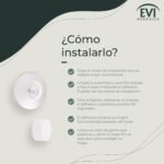 EVI Herrajes | Tope de puerta para colocación en pared | Ø45x17mm | Acero inoxidable lacado blanco | Goma blanca y negra incluida | Instalación con adhesivo o tornillos | Mod. I-260/45