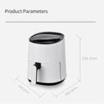 Freidoras de aire para uso doméstico Smart Air Fryer App Control 1300W LCD Touch Control Sin aceite Freidora de aire Horno (Color: Blanco, Tamaño: 2.5L) (Blanco 2.5L)